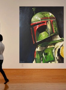 Original Street Art Painting Star Wars Boba Fett print canvas poster Andy Baker 