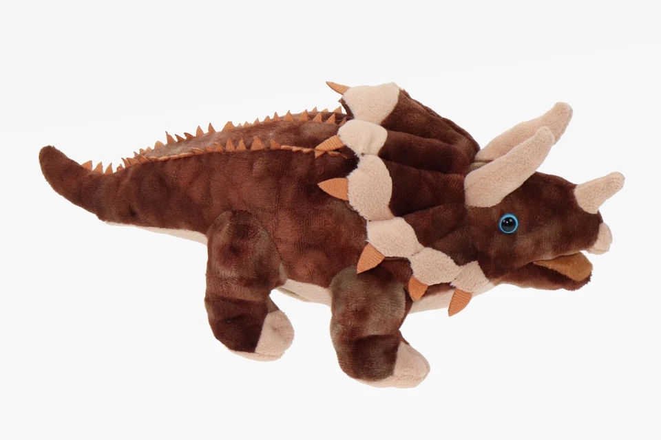 Kuscheltier Dinosaurier Triceratops Dreihorn L 28 cm Plüschtier braun 1043044 - Bild 1 von 1