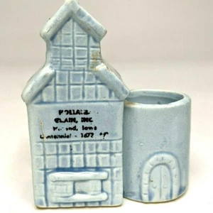 Soporte de palillo de dientes publicitario Holanda, Iowa cerámica granero centenario 1972 de colección E5 - Imagen 1 de 5