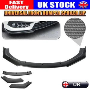 Carbon Fiber Front Bumper Lip Spoiler Splitter For Ford Transit Custom 2012-2023 - Picture 1 of 15