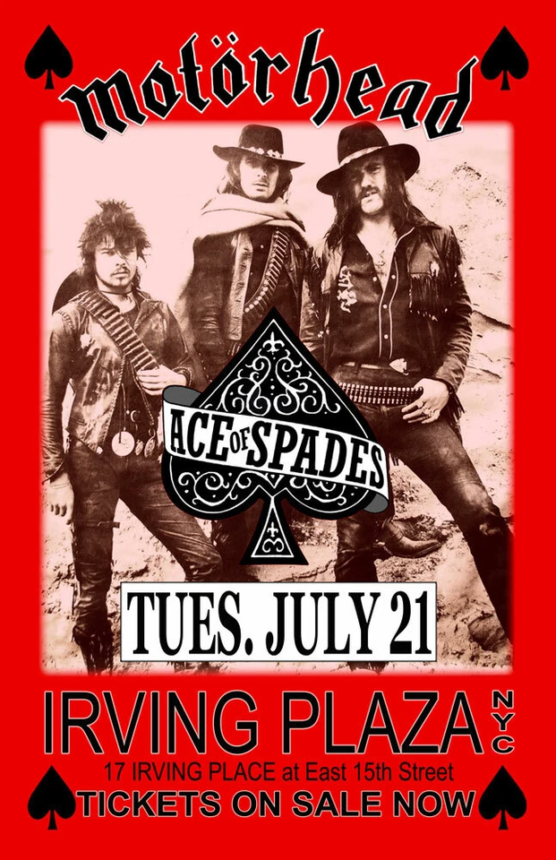 MOTORHEAD REPLICA  1981 CONCERT POSTER - Image 1 of 1