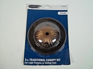 1 - COMMERCIAL ELECTRIC 745642 OIL RUBBED BRONZE 5" CANOPY HARDWARE INCLUDED - Picture 1 of 2