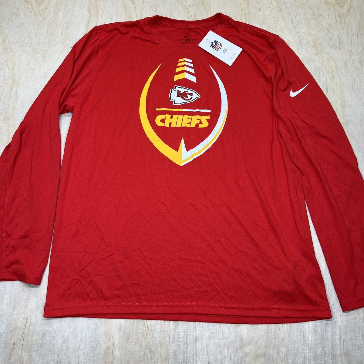 Nike NFL Kansas City ChiefsTシャツ XL 新品未使用 mens-nike-red-kansas-city-