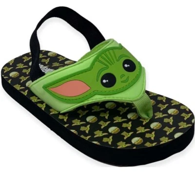Boy’s Disney Yoda Star Wars Flip Flops, Size 7/8, FREE SHIPPING - Image 1 of 4