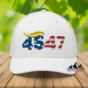 Trump 45 Trump 47 Election 2024 Trucker Hat for Men Women - Picture 1 of 30