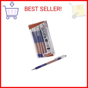 Pentel RSVP Ballpoint Pen, Fine Line, (0.7mm),Flag Barrel, Black Ink, 12 Pack (B - Picture 1 of 2