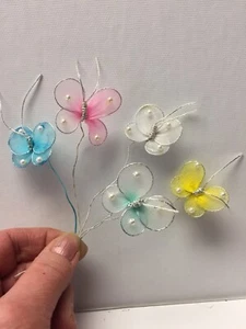 Small Assorted Pastel Artificial Butterflies, Crafting-decoration, 6 Dozen Pack - Picture 1 of 6