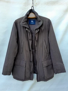 Burberry London Padded Coat Mens Medium Brown Monogram Lining Made in Spain Flaw - Picture 1 of 21
