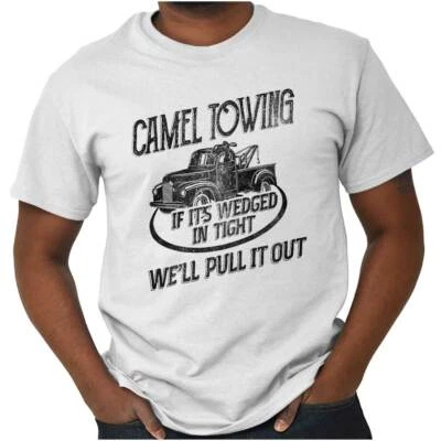 Camisetas informales cuello redondo sarcásticas groseras para hombre divertidas de servicios de remolque de camello Foto 1 de 4