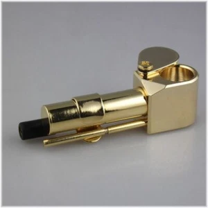 CLASSIC BRASS TOBACCO PIPE BOWL Hitter With Cover bottom Trap & Pouch proto like - Picture 1 of 4