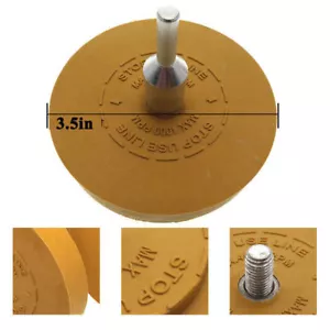 Car Decals Remover For 3M Glue Rubber Eraser Wheel Remove Adhesive Sticker US - Foto 1 di 6