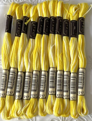 Anchor Embroidery Floss Lot of 11 Yellow Variegated #1217 New - Image 1 of 3
