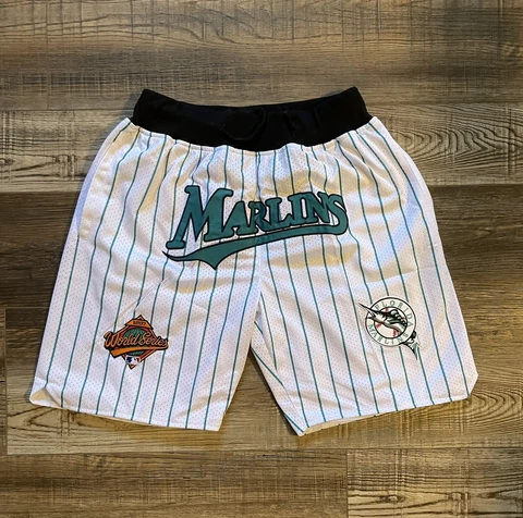 Florida Marlins Summer City World Series 1997 Baseball Shorts M - XL Stitched Cover