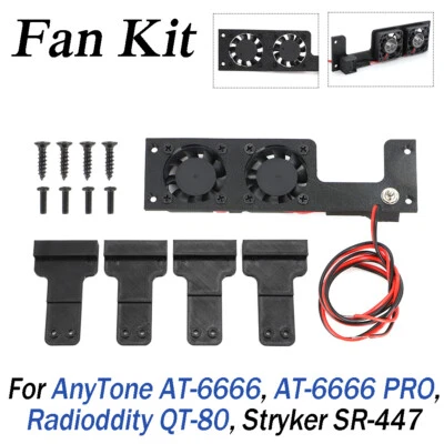 Kit de ventilador de refrigeración para AnyTone AT-6666 AT-6666 PRO Radioddity QT-80 Stryker SR-447
