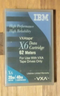 Genuine IBM VXA Tape X6 Data Cartridge 62 Meters 20/40GB 24R2134 Brand New... - Image 1 of 2