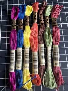 BRAND NEW DMC DISCONTINUED 6 ply stranded cotton threads .50 cents each - Picture 1 of 8