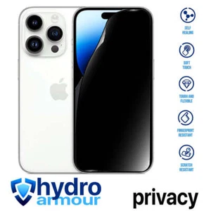 Heavy Duty Privacy Hydrogel Screen Protector HD Anti-Spy Film iPhone 17 16 15 14 - Photo 1 sur 62