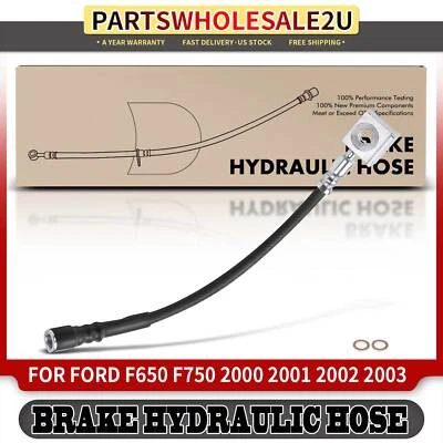 全新 右后 右握 外侧制动 液压软管 适用于福特 F650 F750 2000 - 2003 — 第 1/4 张图片