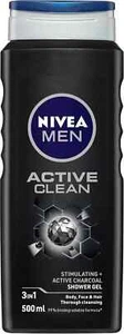 Nivea Men Active Clean Shower Gel 500ml | With Active Charcoal To Revitali. - Picture 1 of 5