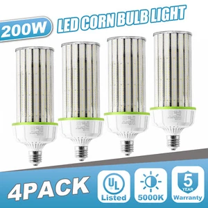 4PACK LED Retrofit Bulb 200W Corn Light GYM Street Warehouse High Bay Area Light - Picture 1 of 13