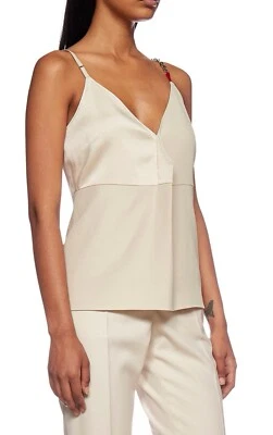 Camiseta sin mangas GIVENCHY/cuello en V/cadena detallada/sin mangas/totalmente nueva con etiquetas/seda Foto 1 de 4