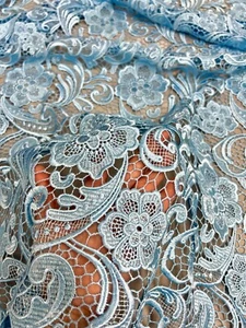 18 Colors Maggie Guipure Venice Medium to Heavy Weight Lace Fabric by the Yard - Picture 1 of 73