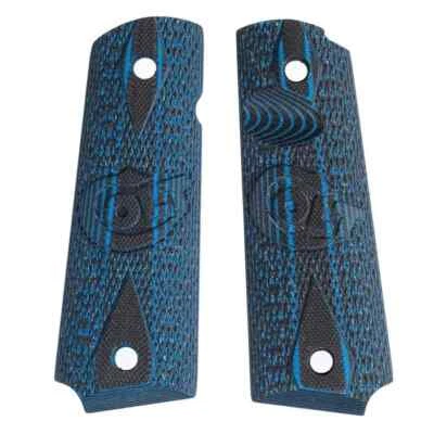 Colt 1911 Grips G10 Full Size Blue Double Diamond Colt Logo