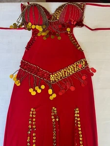 Egyptian Sexy belly dance costume, handmade beaded belly dance dress, بدلة رقص - Imagen 1 de 55