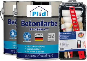 Betonfarbe 5L Anthrazit für ca. 50m² + Anstrichset / Bodenbeschichtung Sockel - Bild 1 von 8