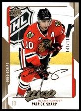 2007-08 Upper Deck MVP Gold Scripts Patrick Sharp 042/100 Chicago Blackhawks #13
