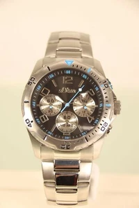 s.Oliver Armbanduhr Quarz Herren Stahl 44mm Durchmesser Neu aus Abverkauf - Bild 1 von 1