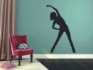 Exercise Fitness Silhouette Vinyl Wall Art Decor Sticker for Home Room Decals - Picture 1 of 3