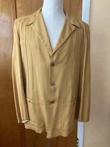 Men's Vintage Gabardine Rockabilly Hollywood jacket M/L. VLV! - Picture 1 of 13