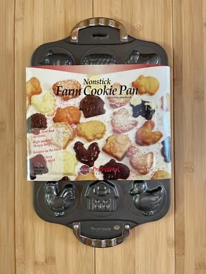 Sartén para galletas Norpro Animal Farm 12 moldes antiadherente fácil de limpiar uso para chocolate también Foto 1 de 2