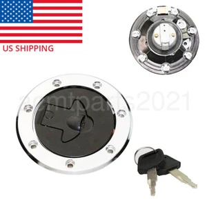 Motorcycle Bike Fuel Gas Cap For Kawasaki Ninja 250/250R 1988 - 2007 01 02 03 04 - Picture 1 of 15