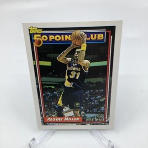 1992-1993 Topps Basketball Reggie Miller 50 Point Club Card #215 Indiana Pacers - Picture 1 of 2