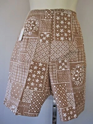 Bermudas Pantalones Cortos Pinup Rockabilly Vintage 14 Paisley Clamdigger Años 50-1960 Foto 1 de 4