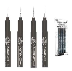 4 TINTA NEGRA NANO REVESTIMIENTOS FINOS 0.1 0.2 0.3 0.5mm PLUMINAS DE DIBUJO ART BOLÍGRAFOS SET RD701 - Imagen 1 de 3