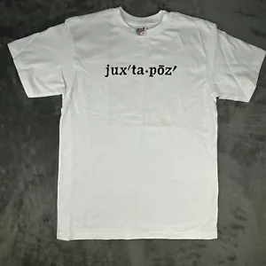 Juxtapoz Vintage T-Shirt Incudine Tag M Punto Singolo Bianco Front Hit Made In USA - Foto 1 di 12