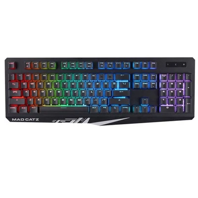 Mad Catz S.T.R.I.K.E. 2 Membrane RGB Gaming Keyboard -  9 Variants of RGB Lights - Image 1 of 3