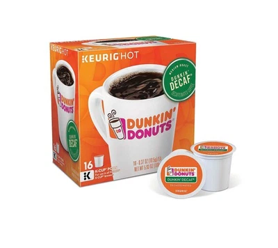 Cápsulas K-Cup Dunkin' Decafeinado de 16 quilates Foto 1 de 3