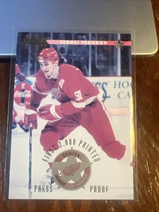 Sergei Fedorov 1996-97 Donruss Press Proof #50 HOF /2000 Red Wings Faded - Picture 1 of 6
