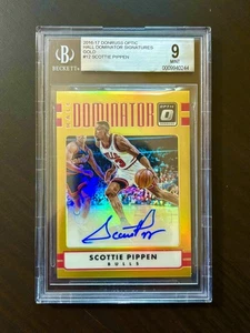 Scottie Pippen 2016-17 Donruss Optic Hall Dominator Signatures Gold /10 Auto SSP - Bild 1 von 2