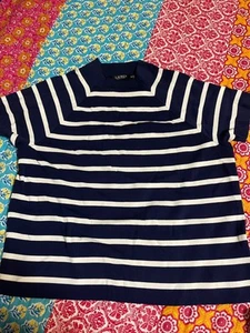 Maglione Ralph Lauren a righe manica corta taglia 3X nuovo - Foto 1 di 5