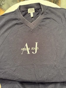 Retro 90s  AJ  Armani Jeans T-shirt Size 6 Woman’s/girls Small  - Picture 1 of 4