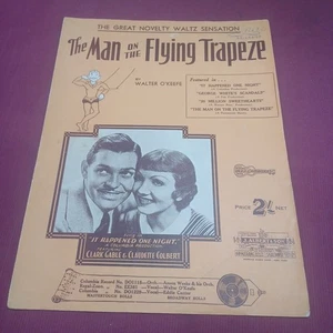 The Man On The Flying Trapeze Walter O'Keefe Clark Gable Vintage Music Sheet D57 - Bild 1 von 4
