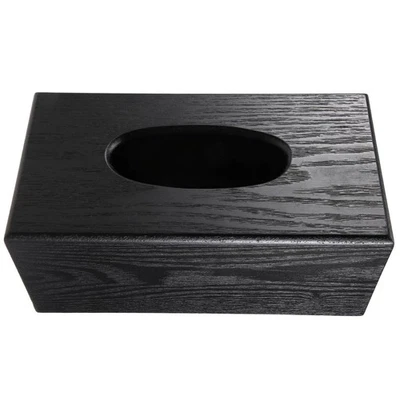 Caja de pañuelos de madera rectangular caja de pañuelos de madera natural para 2567 Foto 1 de 3