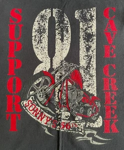 rare Hells Angels Cave Creek Sonny Barger XL Shirt Big Red Machine Support 81 - Picture 1 of 7
