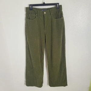 Indigo Rising Olive Green Wide-leg Corduroy Pants, Size 11/30 or 10 - Picture 1 of 9