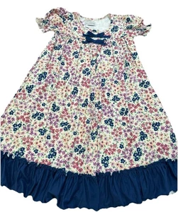 Only Little Once Nightgown/housecoat Size 5 Blue Floral - Picture 1 of 5